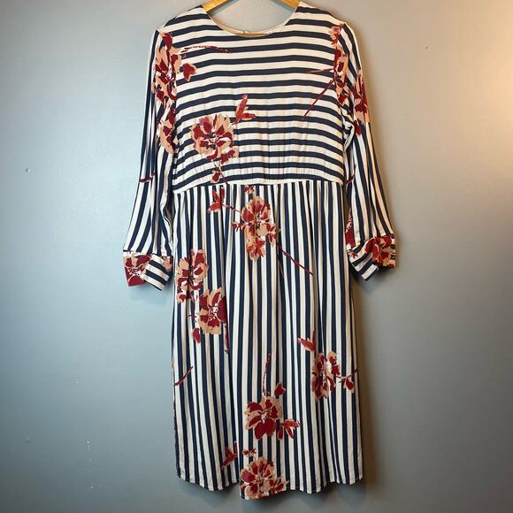 Ces Femme Floral Cottage Core Floral Dress Midi Womens Large - Picture 1 of 5